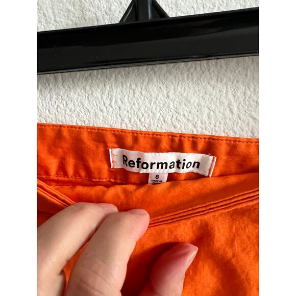 Reformation Mylie skirt in citrus size 8 - Picture 5 of 8